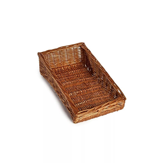 Sloping Wicker display basket 25cm