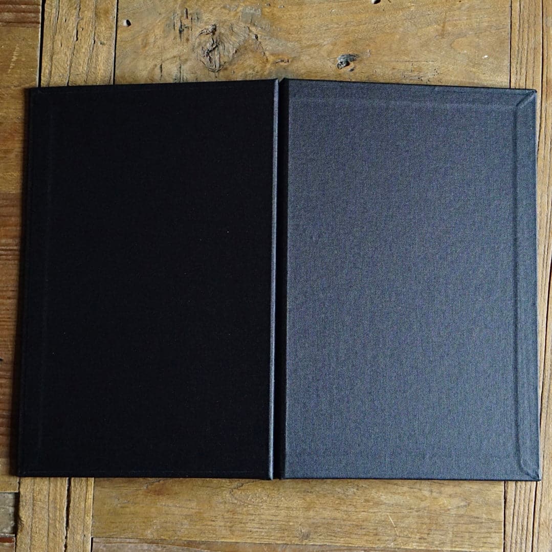 Black A4 Buckram Menu Cover - off the shelf
