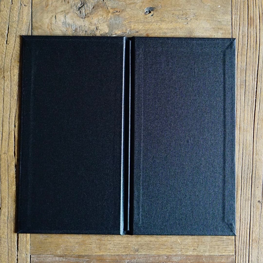 Black Buckram Menu Cover - off the shelf