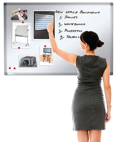 Drywipe Magnetic Whiteboard with Pen Tray and Aluminium Trim