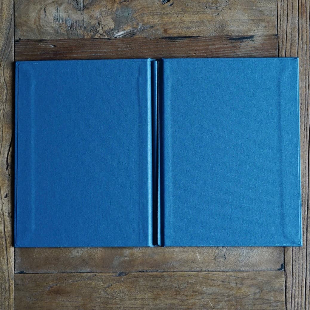 Pale Blue Buckram A5 Menu Cover - off the shelf