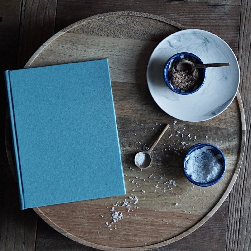 Powder Blue Buckram A5 Menu Cover - off the shelf