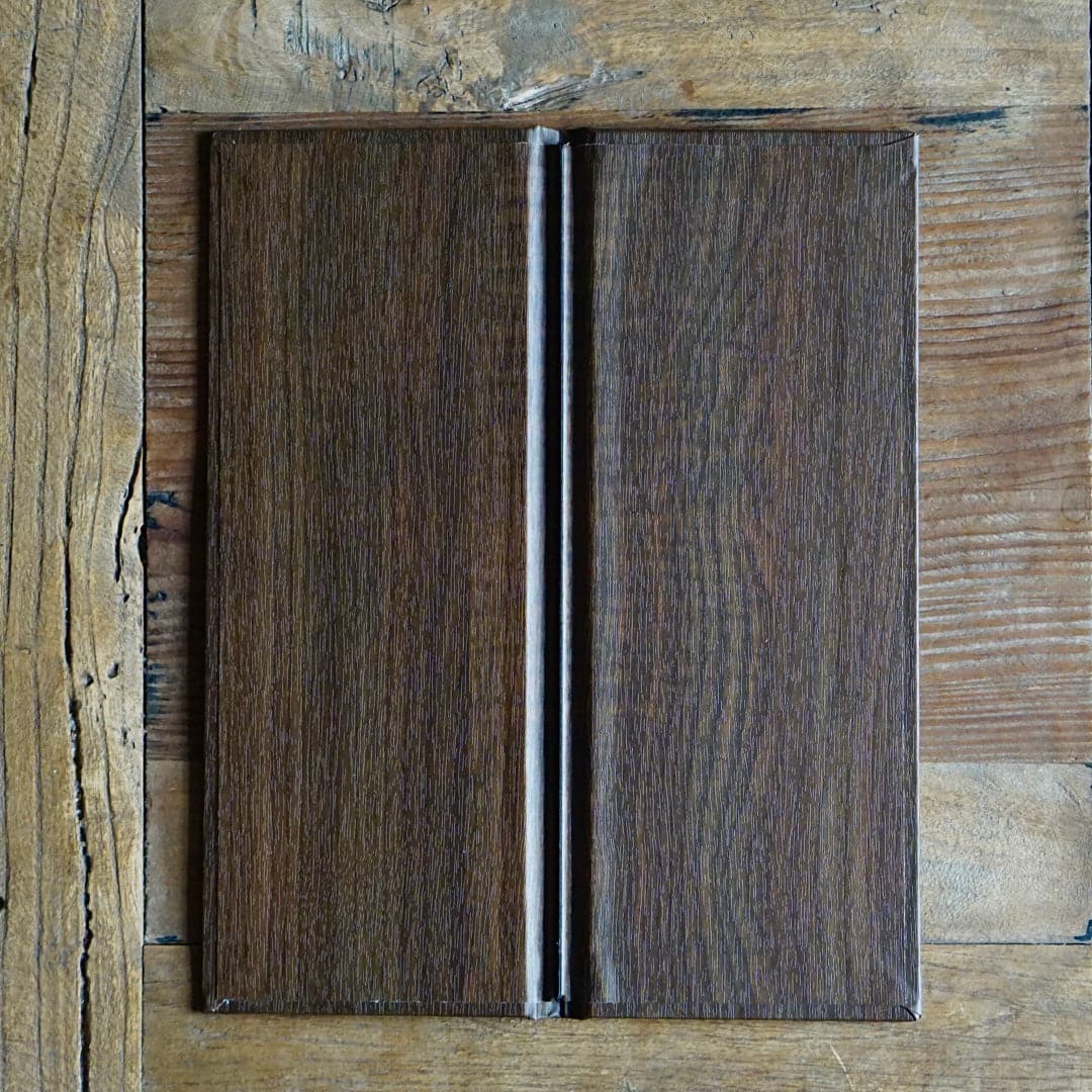 Wood Effect Menu Cover half A4 - Shelf Stock