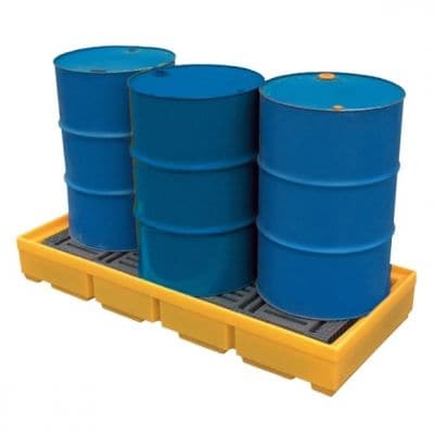 3 Drum Spill Pallet With 228 Litres Sump Capacity - bhma