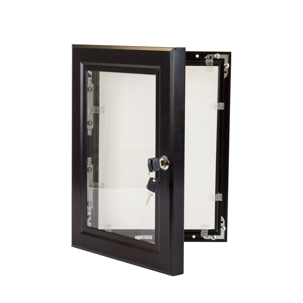 45mm Black Lockable Poster Case - bhma