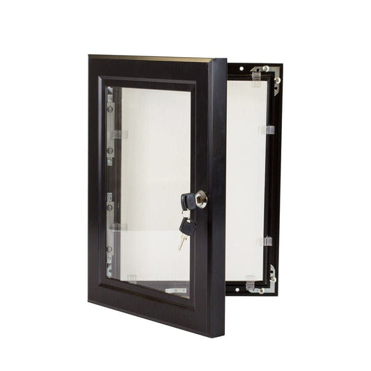 45mm Black Lockable Poster Case - bhma