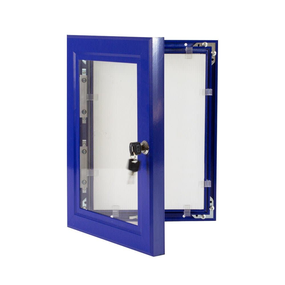 45mm Blue Lockable Poster Case - bhma