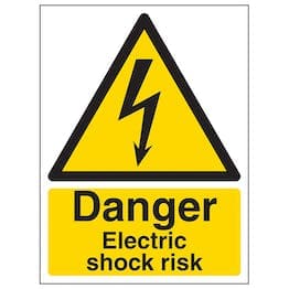 Danger Electric Shock Risk Warning Sign