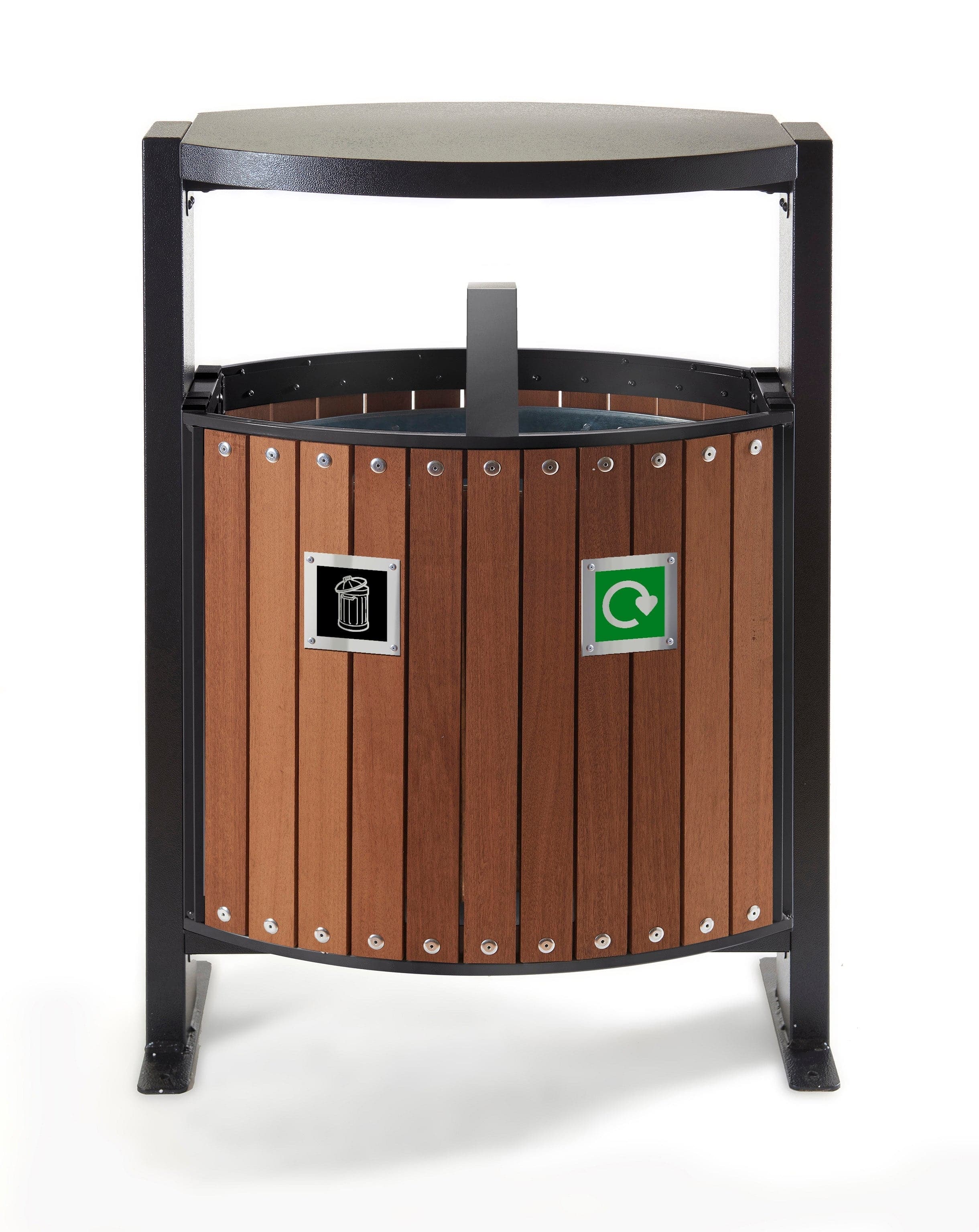 Ajax 2 Compartment Outdoor Bin BHMA