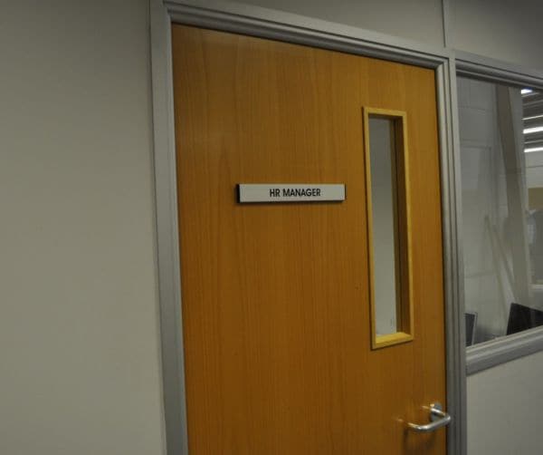 Aluminium Slide on door sign - bhma