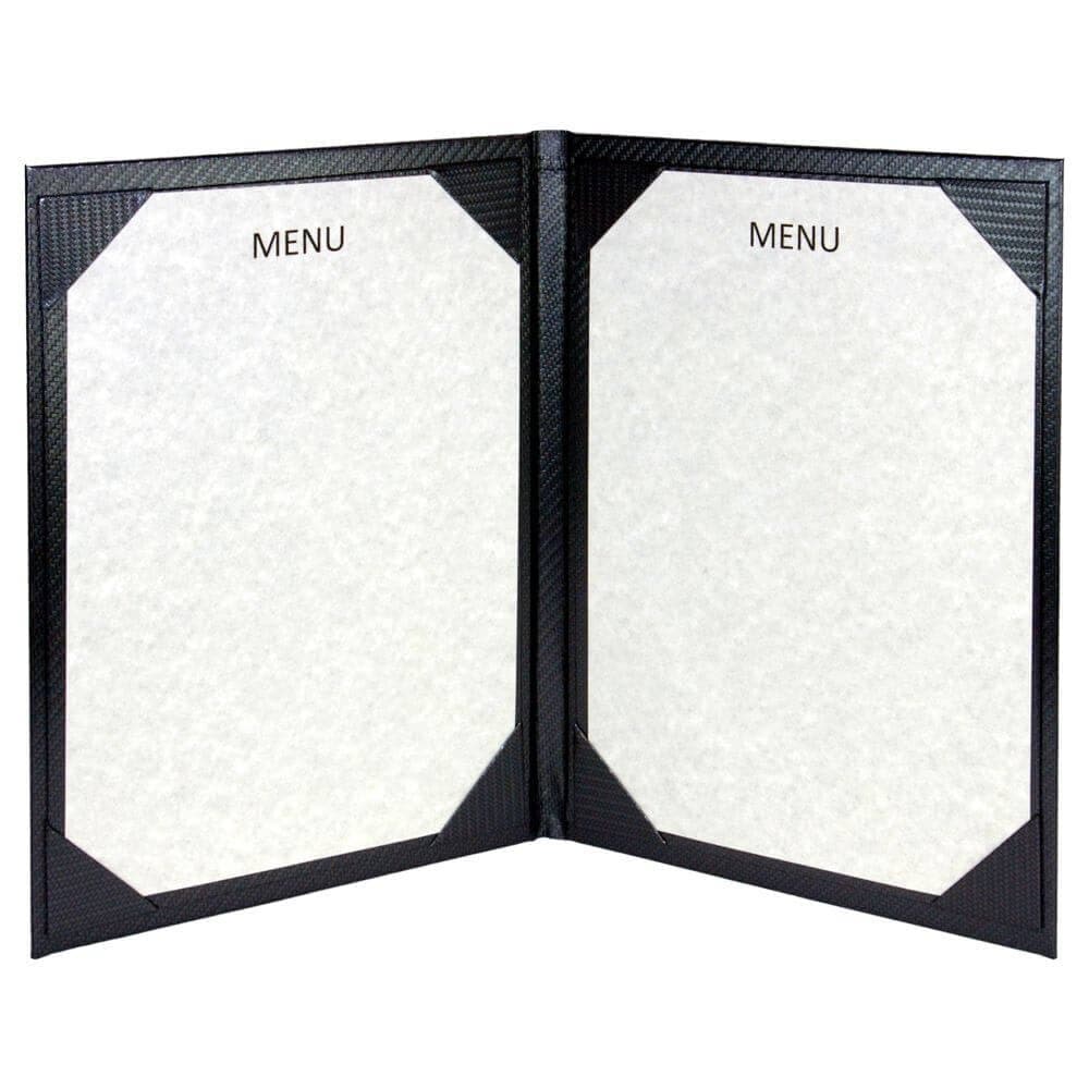 Black Carbon Menu Cover - bhma