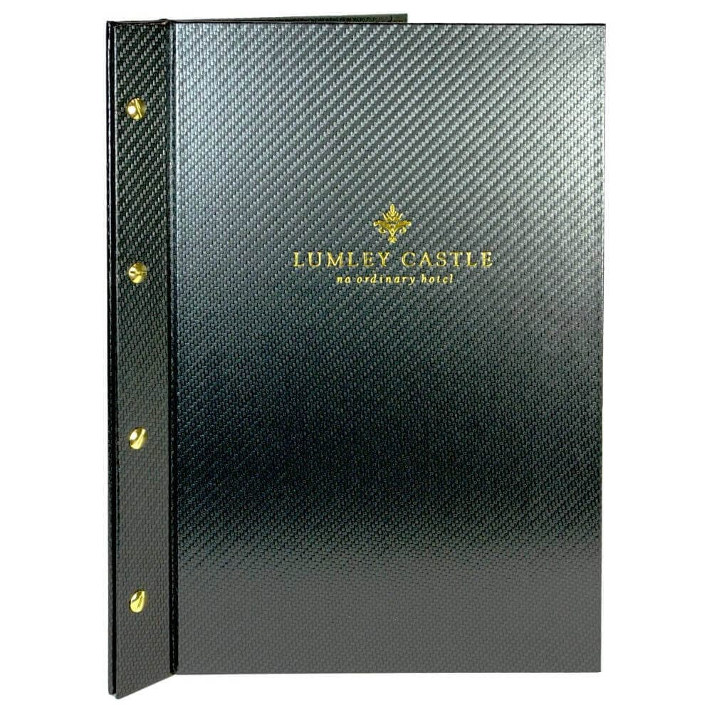 Black Carbon Menu Cover - bhma