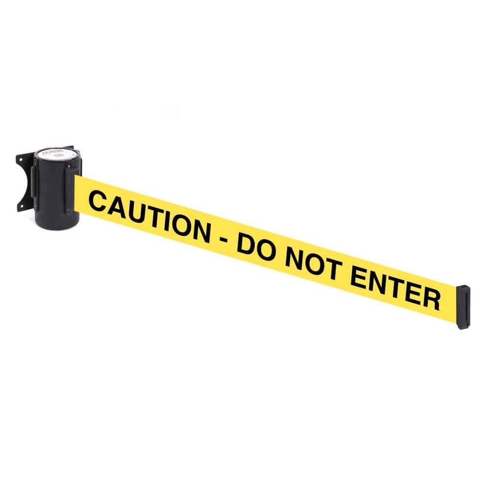 Black WallMaster Wall Mounted Retracting Barrier - bhma