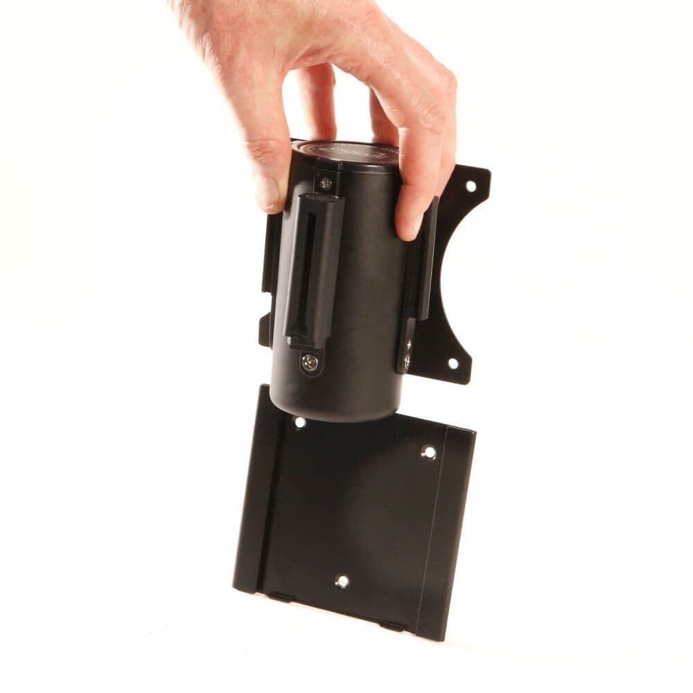 Black WallMaster Wall Mounted Retracting Barrier - bhma