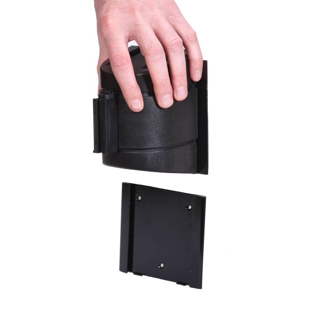 Black WallPro Wall Mounted Retracting Barrier - bhma