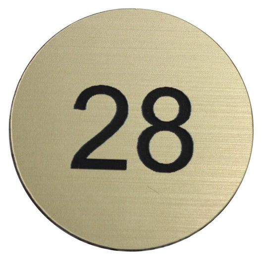 Brass Effect Table Numbers - bhma