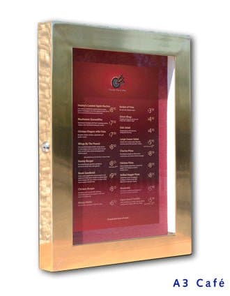 Brass Illuminated Menu Cases - bhma