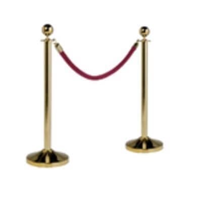 Brass Rope Stands with Ball Top - bhma
