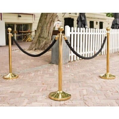 Brass Rope Stands with Ball Top - bhma