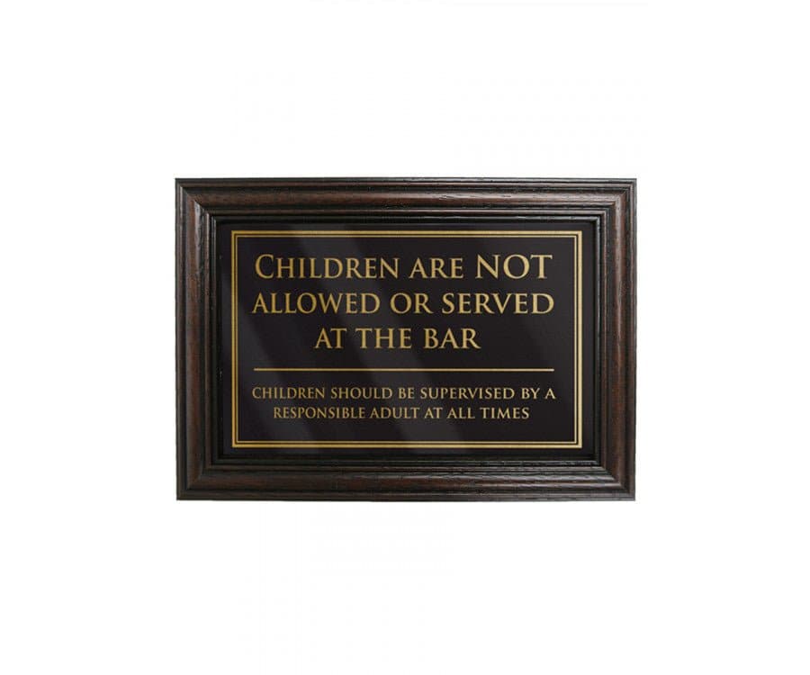 Children Are Not Allowed at the Bar Notice - bhma