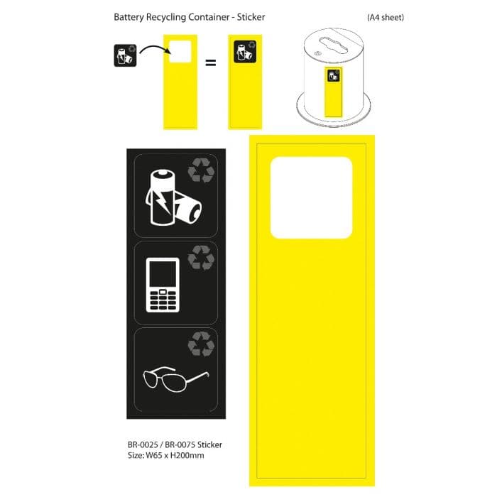 Clear Acrylic lockable recycling tube bin - bhma