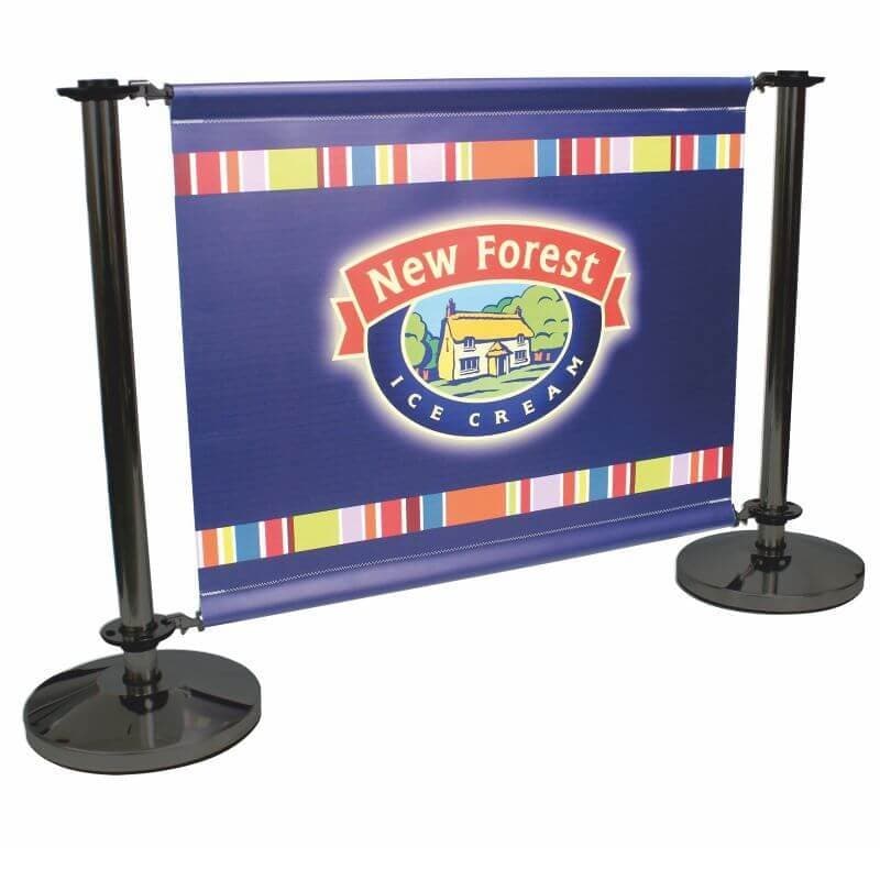 DDA Compliant Black Cafe Barrier 1200mm Wide - bhma