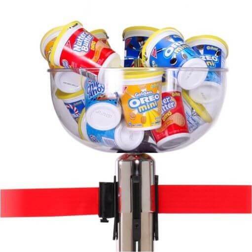 Display Bowl for Retractable Belt Barriers - bhma