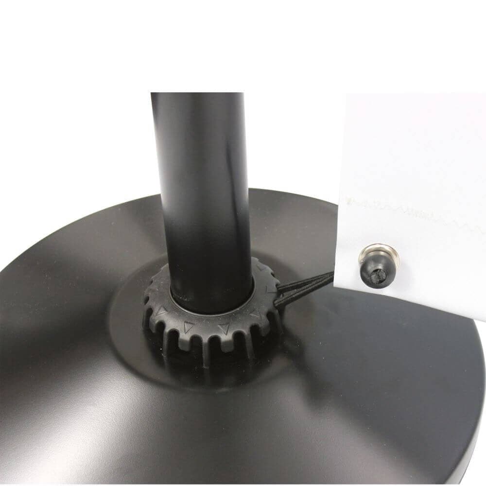 Eco Satin Black Cafe Barrier 1200mm Wide - bhma