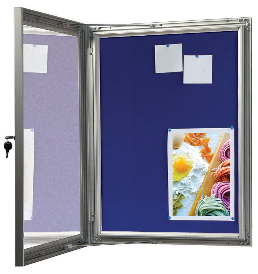 Felt Lockable Poster Case Silver - bhma