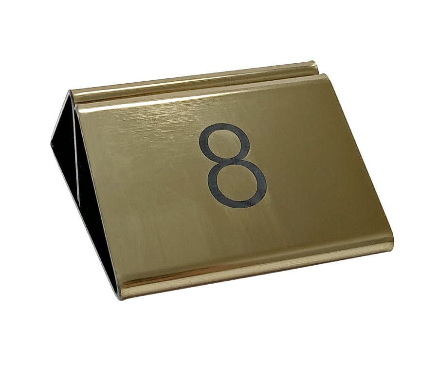Gold Finish Numbered Menu Holder - bhma