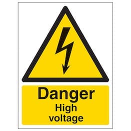 Danger High Voltage Warning Sign