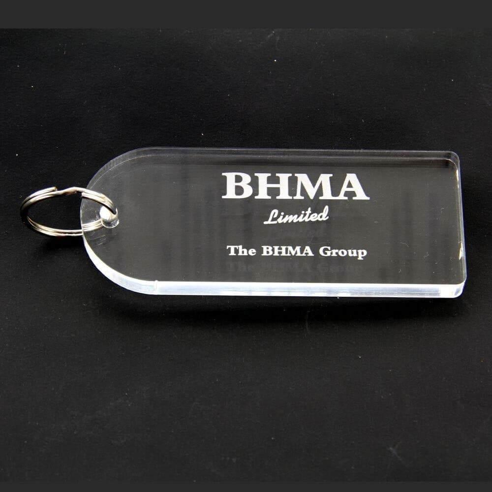 Key Fobs - Engraved Acrylic - Chunky 8mm Thick - bhma