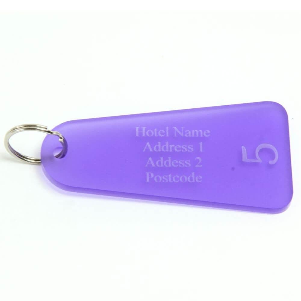 Key Fobs - Engraved Acrylic - Frosted - bhma