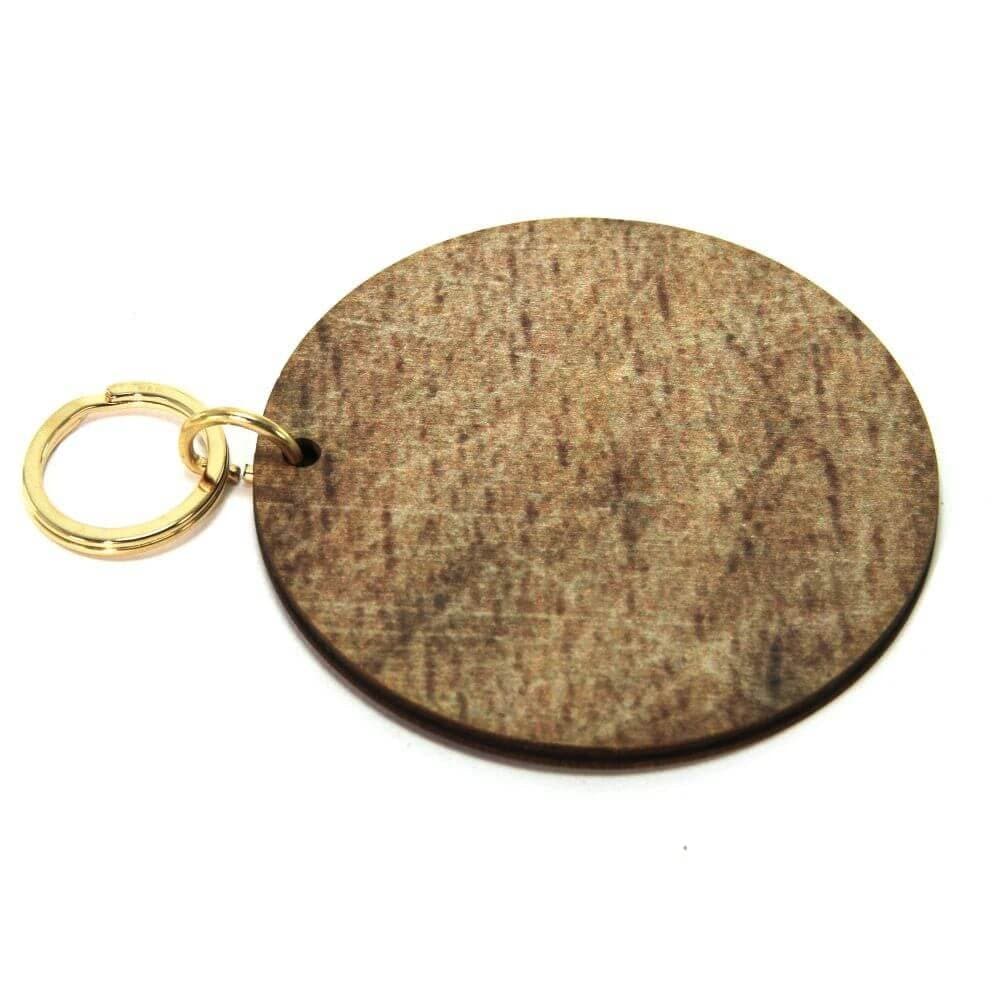 Key Fobs - Printed Wood Finish - Circle Shape - bhma