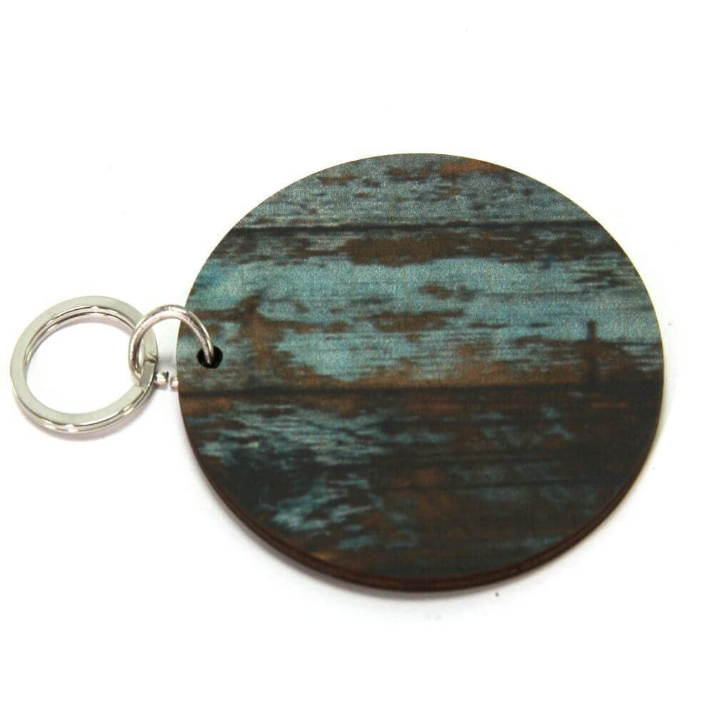 Key Fobs - Printed Wood Finish - Circle Shape - bhma