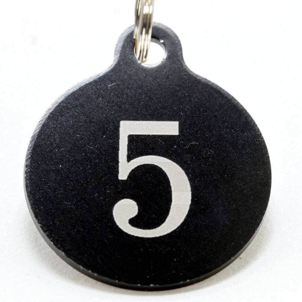 Key Tag - Engraved Metal - Circle Shape - bhma