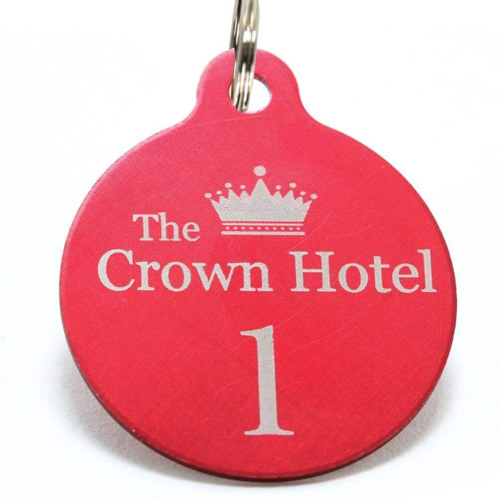 Key Tag Engraved Metal Circle Shape Product Catalogue BHMA