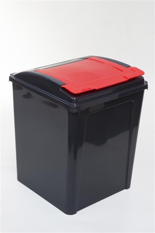 Lift Top Recycling Bin with Coloured Lids (50L) - bhma