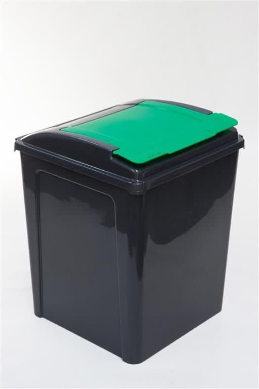 Lift Top Recycling Bin with Coloured Lids (50L) - bhma