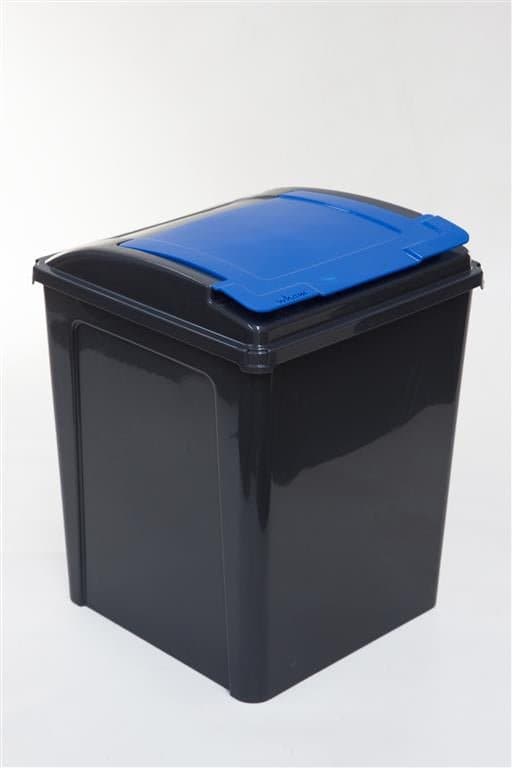 Lift Top Recycling Bin with Coloured Lids (50L) - bhma