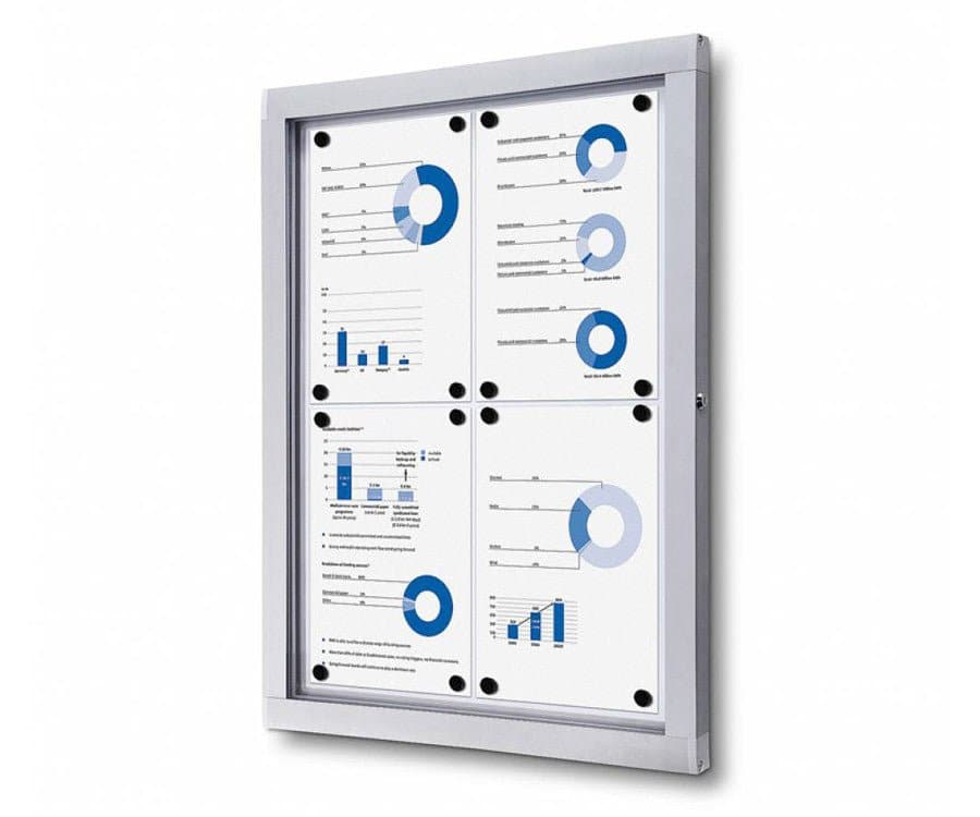 Lockable Dry Wipe Heavy Duty Noticeboard IP56 Rated - bhma