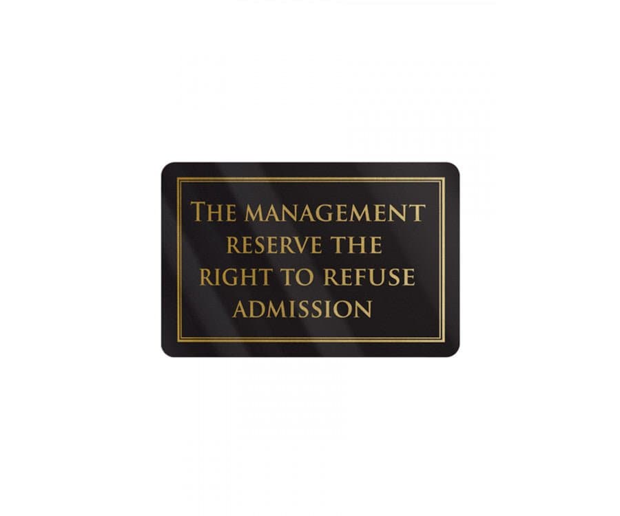 Management Refuse Admission Notice BHMA Management Refuse Admission Notice BHMA