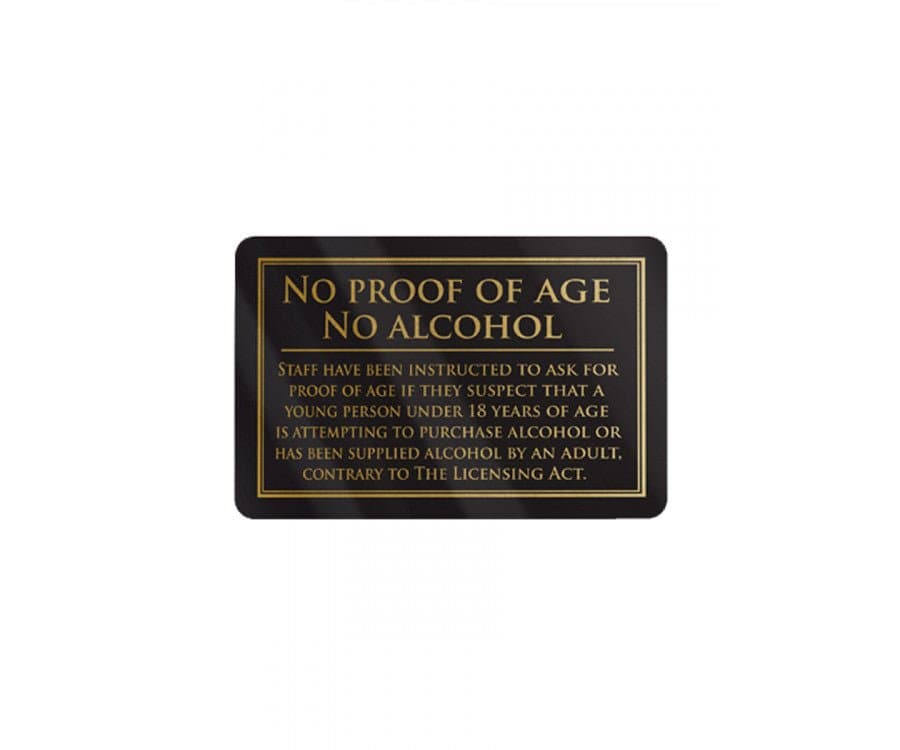 No Proof of Age No Alcohol Sign - bhma