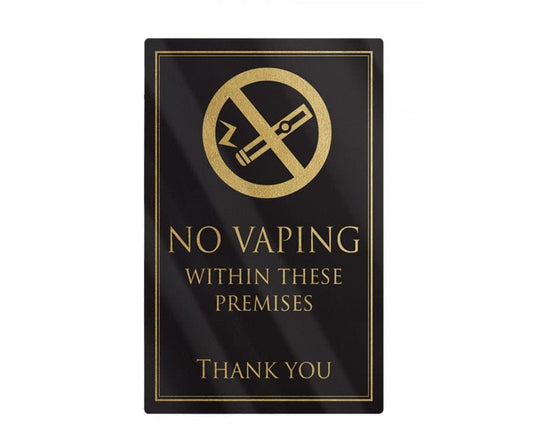 No Vaping Allowed on These Premises Sign - bhma