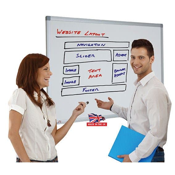 Non-Magnetic Standard Dry Wipe Whiteboard - bhma