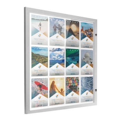 Outdoor Key Lock Coloured Notice Board (12x A4) - bhma