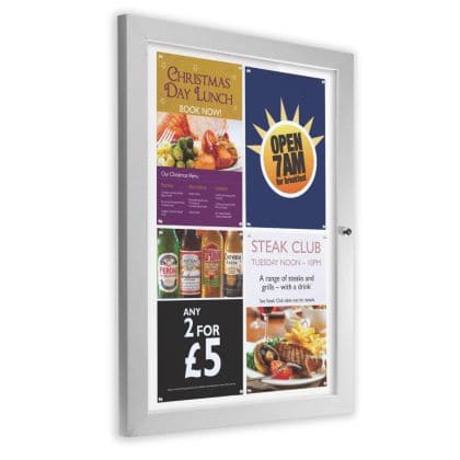 Outdoor Key Lock Coloured Notice Board (4x A4) - bhma