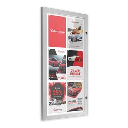 Outdoor Key Lock Coloured Notice Board (6x A4) - bhma