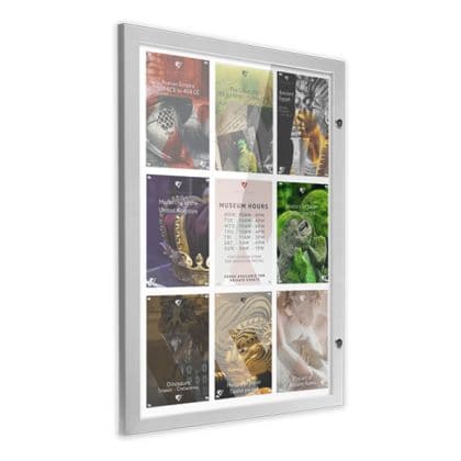 Outdoor Key Lock Coloured Notice Board (9x A4) - bhma