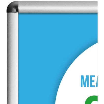 Snap Frame A-board Pavement Sign - Silver Aluminium (light) - bhma